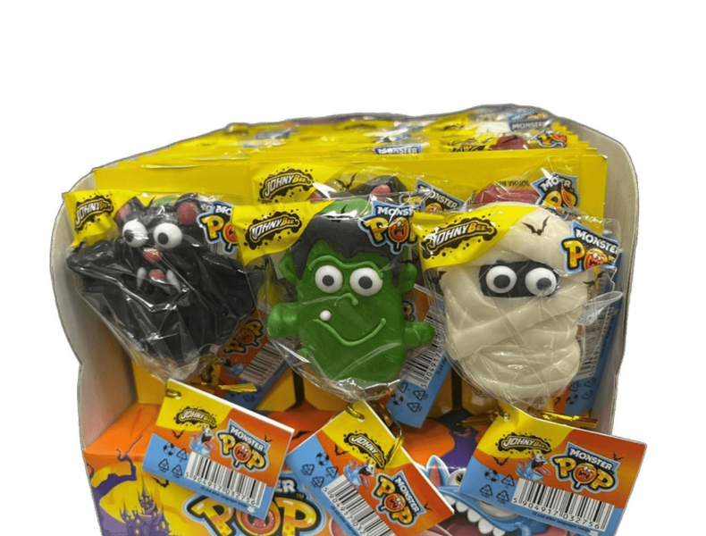 Леденец на палочке Johny Bee Monster Pop Halloween 1шт, 35г 9486 фото