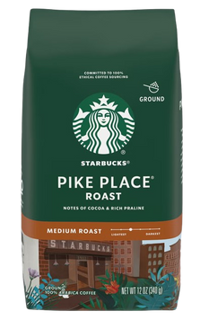 Мелена кава Starbucks Medium Roast Coffee Pike Place Roast 340г 7949 фото