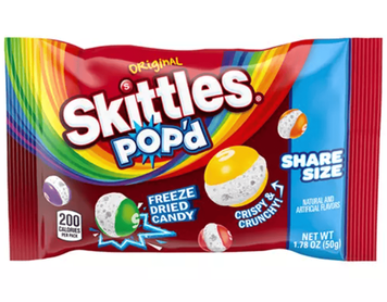 Конфеты Skittles Pop'd Original Freeze Dried Candy 50г 11489 фото