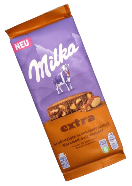 Шоколад Milka Extra Caramel Salt Almond 190г 9680 фото