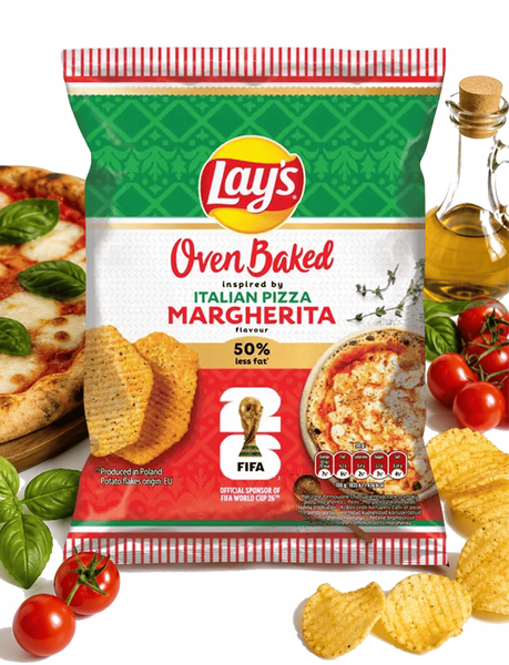 Чіпси Lay's FIFA Oven Baked Italian Pizza Margherita 110г 11682 фото