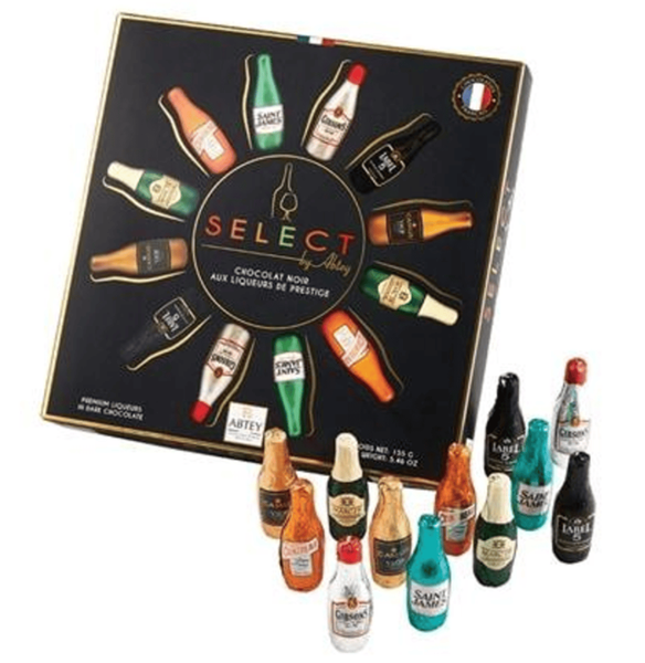 Шоколадні цукерки-пляшечки з лікером Abtey Chocolate Liqueurs Selection Box 155г 9633 фото