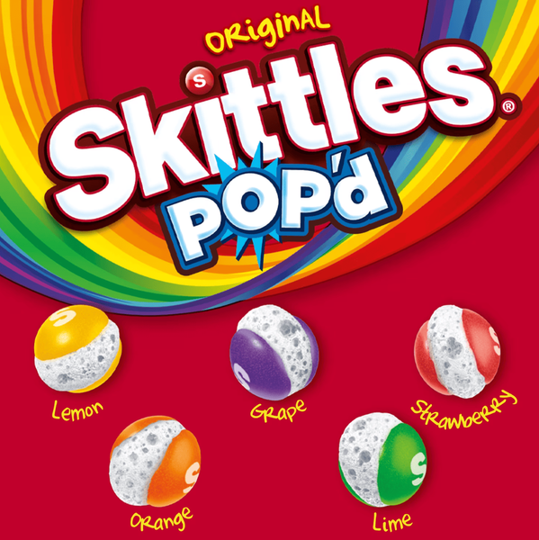 Цукерки Skittles Pop'd Original Freeze Dried Candy 50г 11489 фото
