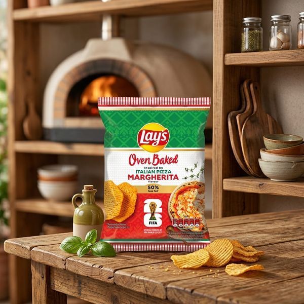 Чіпси Lay's FIFA Oven Baked Italian Pizza Margherita 110г 11682 фото