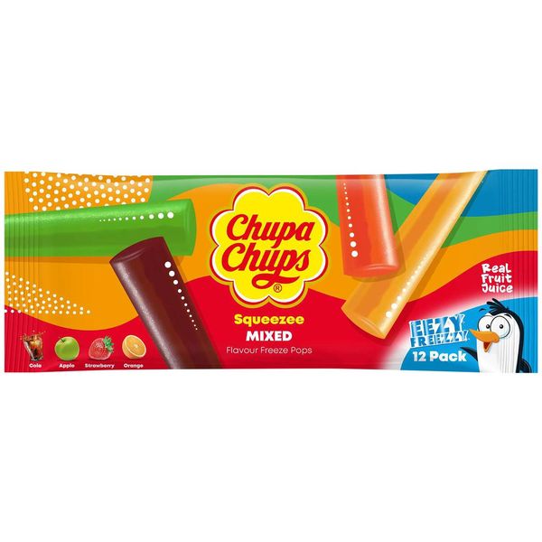 Фруктовый лед Chupa Chups Squeezee Freeze Pops 12x50ml 4073 фото