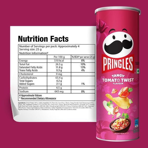 Чипсы Pringles Tangy Tomato Twist 102г 8836 фото