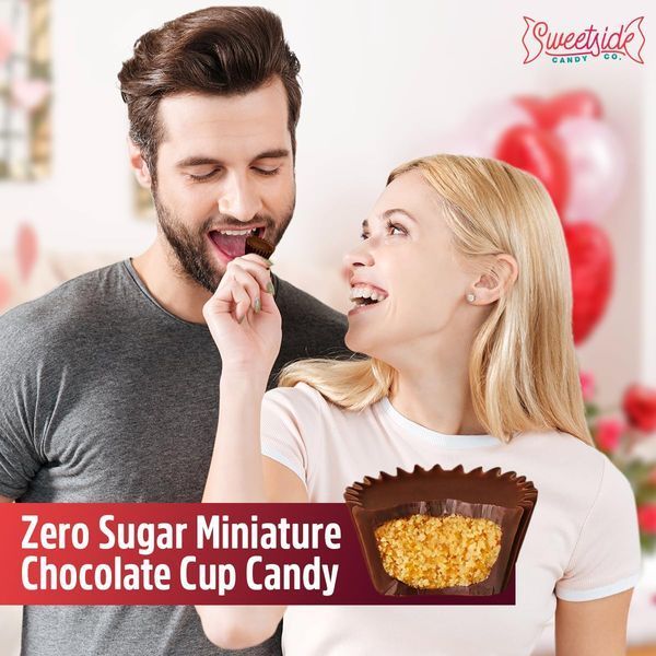 Шоколадные конфеты Reese's Peanut Butter Cups Dark Chocolate Zero Sugar 144г 8718 фото