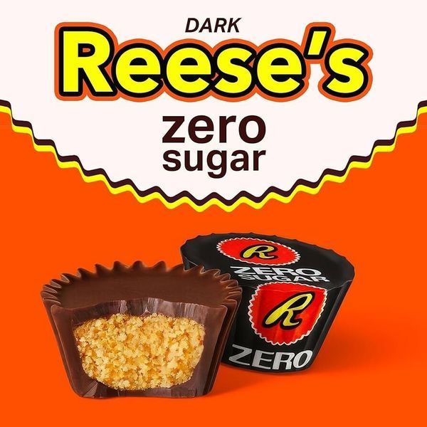 Шоколадные конфеты Reese's Peanut Butter Cups Dark Chocolate Zero Sugar 144г 8718 фото