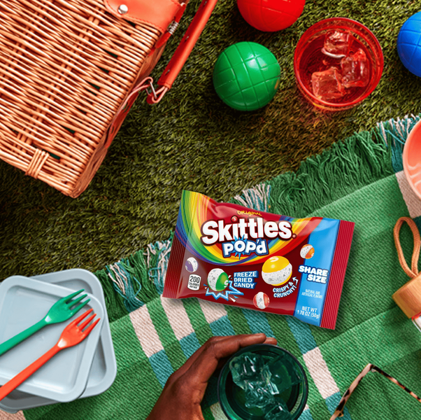 Цукерки Skittles Pop'd Original Freeze Dried Candy 50г 11489 фото