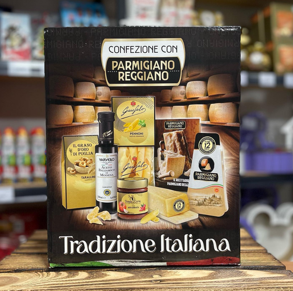 Рождественский набор Confezione Con Parmigiano Reggiano Tradizione Italiana 6 компонентов 6041 фото