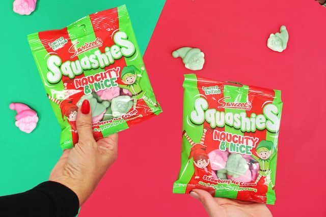 Жевательные конфеты Swizzels Squashies CHRISTMAS Naughty Nice Bag 120 г 7800 фото
