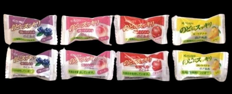 Японські цукерки&nbsp;KASUGAI Nodo ni Sukkiri Fruit Assort, 118 г 6364 фото