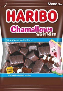 Маршмеллоу Haribo Chamallows Soft Kiss зефир в шоколаде 200g 5311 фото