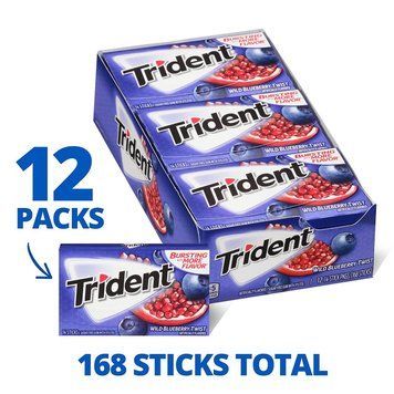 Блок Trident Wild Blueberry Twist (12 шт) 1074 фото