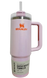 Термокружка Stanley Quencher H2.0 FlowState с ручкой и трубочкой Розовая с шиммером 887мл 8571 фото 2