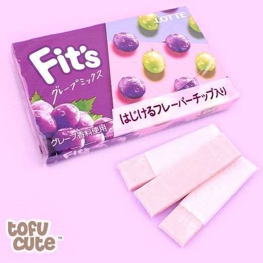 Японская жвачка из Японии Lotte Fit&rsquo;s Grape Mix 12 Pieces 4762 фото