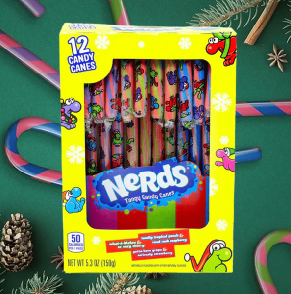 Леденцы-трости Nerds Holiday Candy Canes 12шт 150г 9974 фото