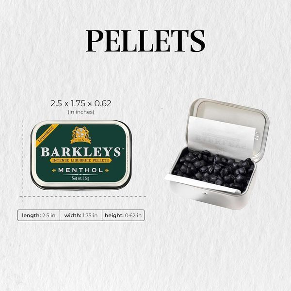 Драже Barkleys Intense Liquorice Pellets Menthol 16г 11168 фото