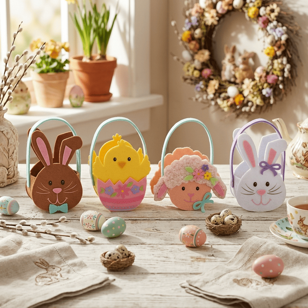 Великодній кошик Felt Mini Easter Bag Овечка 1шт 10618 фото