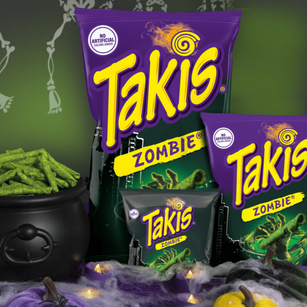 Острые кукурузные чипсы Takis Zombie Rolled Tortilla Chips 92.1г 11832 фото
