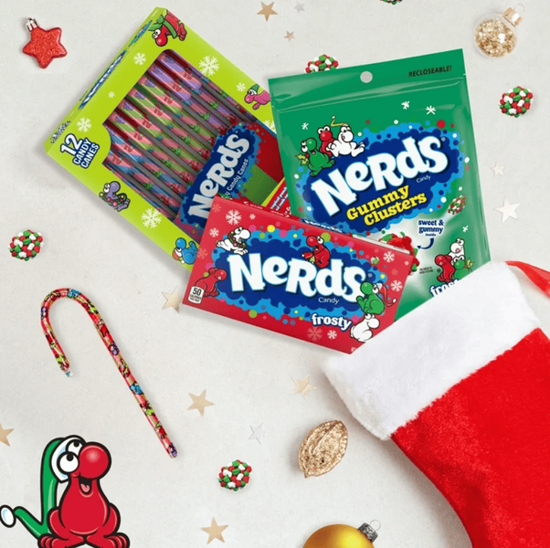 Леденцы-трости Nerds Holiday Candy Canes 12шт 150г 9974 фото