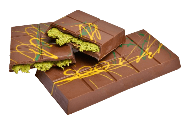Дубайский шоколад Coral Chocolatier с фисташковой начинкой и катаифи 200 г. 7900 фото