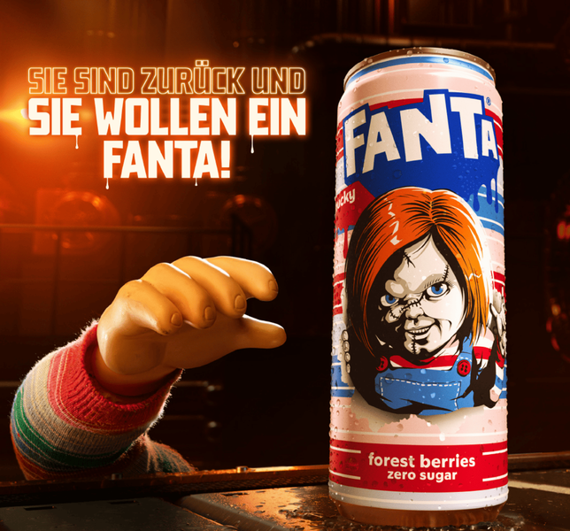 Газированный напиток Fanta Chucky Forest Berries Zero Sugar 330мл 10072 фото