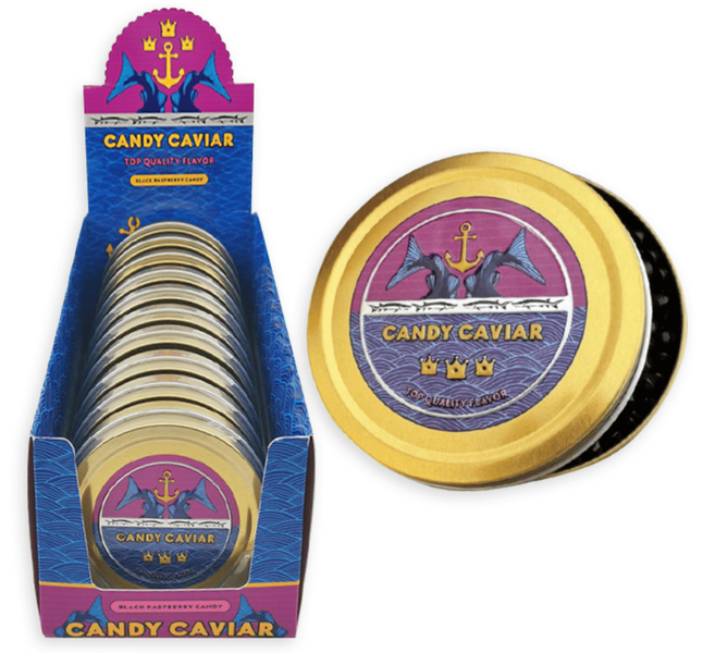 Цукерки Candy Caviar Black Raspberry Tin 42г 11490 фото