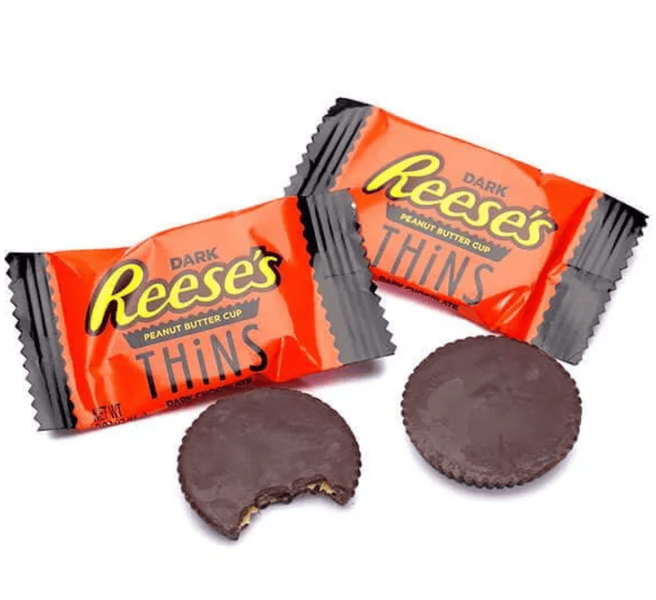 Шоколадная конфета Reese's Thins Dark Chocolate Peanut Butter Cups Candy 1шт 10517 фото