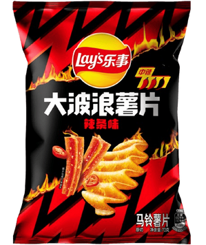 Чіпси Lay's Wavy Potato Chips Spicy Latiao Flavor 70г 9586 фото