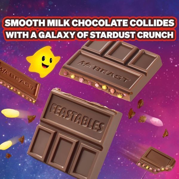 Шоколад MrBeast Feastables The Super Mario Galaxy Movie Cocoa Crunch 60г 11120 фото