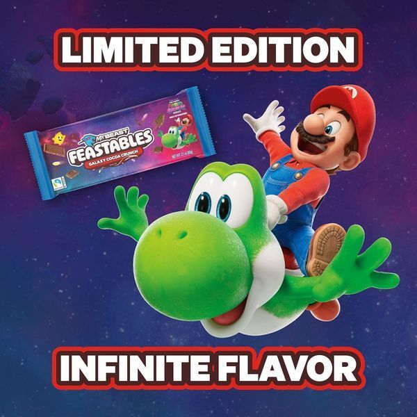 Шоколад MrBeast Feastables The Super Mario Galaxy Movie Cocoa Crunch 60г 11120 фото