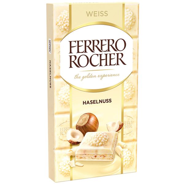 Шоколадка Ferrero Rocher Haselnuss White Chocolate 90g 2149 фото