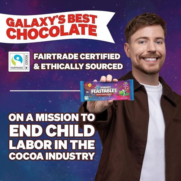 Шоколад MrBeast Feastables The Super Mario Galaxy Movie Cocoa Crunch 60г 11120 фото