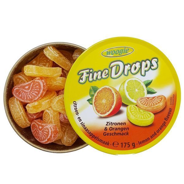 Льодяники Woogie Fine Drops зі смаком лайма та апельсина 175г 8326 фото