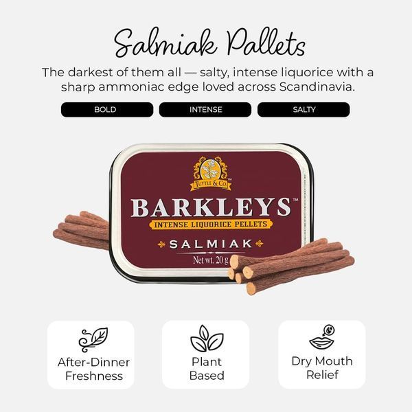 Драже Barkleys Intense Liquorice Pellets Salmiak 20г 11169 фото