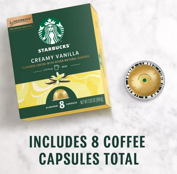 Кофе в капсулах Starbucks By Nespresso Vertuo Line Creamy Vanilla 8шт, 100г 8523 фото