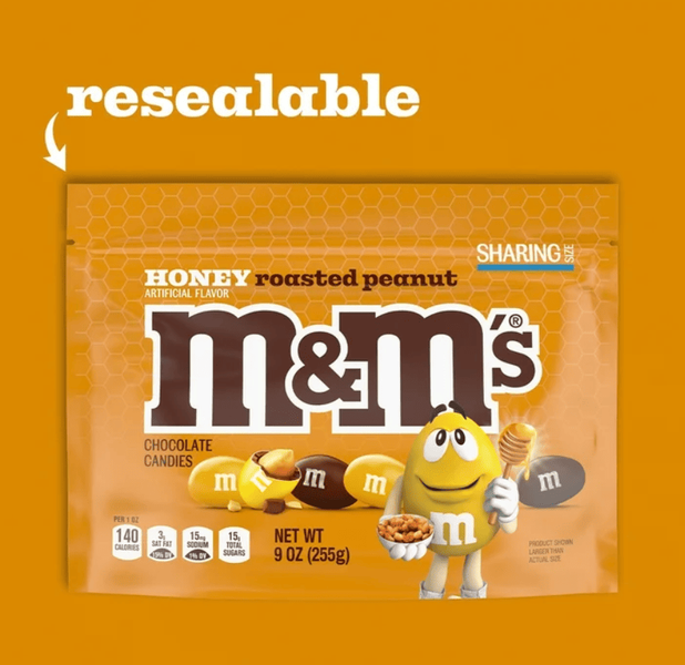 Драже M&M's Honey Roasted Peanut Chocolate Candy 255г 9926 фото