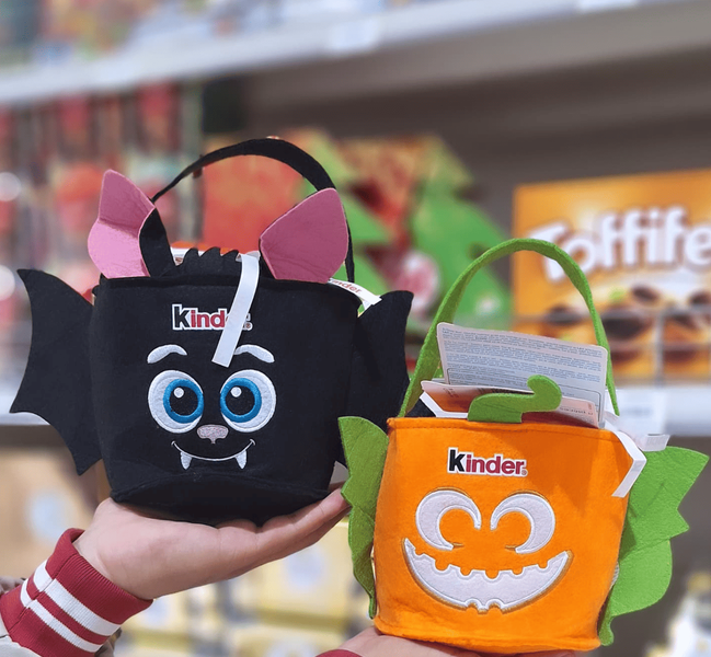 Кошик зі солодощами Kinder Happy Snack Halloween Pumpkin 218г 9489 фото