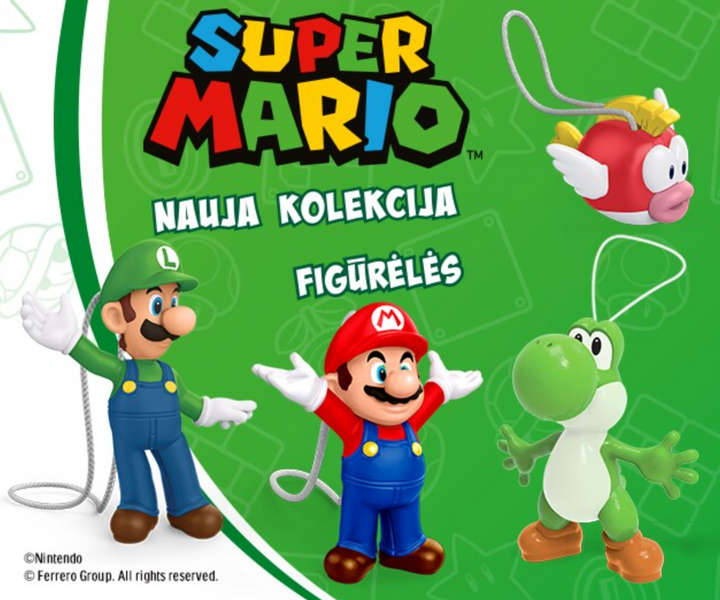 Набор шоколадных яиц Супер Марио Kinder Joy Super Mario 4шт x 20г 8838 фото