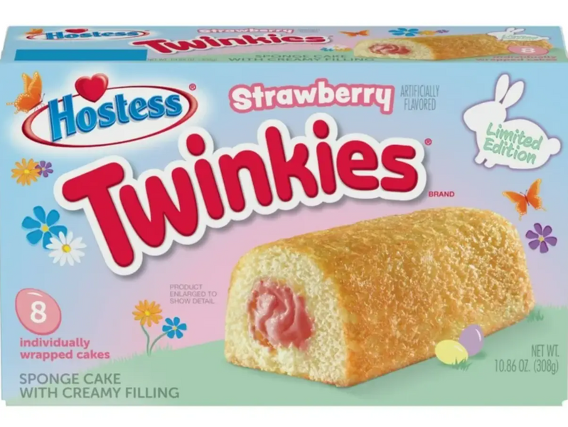 Бісквіт Hostess Strawberry Twinkies Limited Edition з полуничним кремом 1шт, 38г 8745 фото