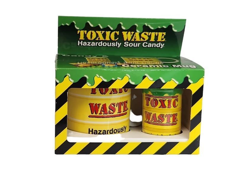 Подарунковий набір кружка та кислі цукерки Toxic Waste Hazardous Sweet Xmas Novelty Treats 7115 фото
