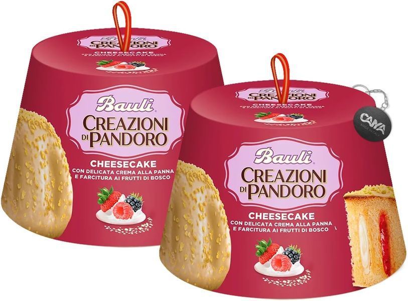 Італійський&nbsp;пандоро Bauli Creations of Pandoro Cheesecake з вершками та ягодами 820 г 7754 фото