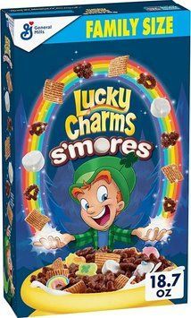 Хлопья Lucky Charms Smores Breakfast Cereal with Marshmallows, Family Size 530g Термін придатності до 28.11.23 4621 фото