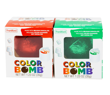 Шоколадна бомбочка Frankford Hot Chocolate Color Bomb 1шт, 35г 9729 фото