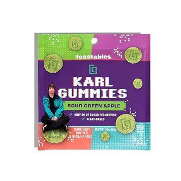 Желейні цукерки Feastables Karl Gummy Candy Sour Green Apple 50 g 5701 фото