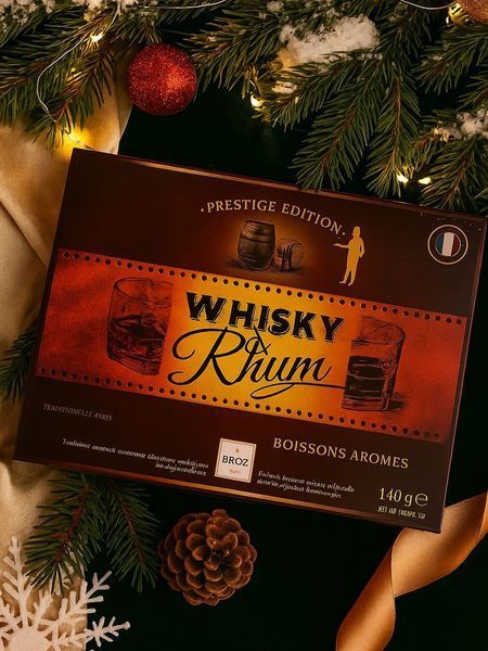 Шоколадні цукерки з алкоголем Abtey Edition Whisky & Rhum 200г 9636 фото
