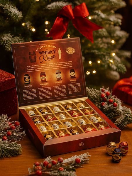 Шоколадні цукерки з алкоголем Abtey Edition Whisky & Rhum 200г 9636 фото