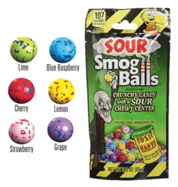 Кислые конфеты Toxic Waste Sour Smog Balls 85г 8889 фото