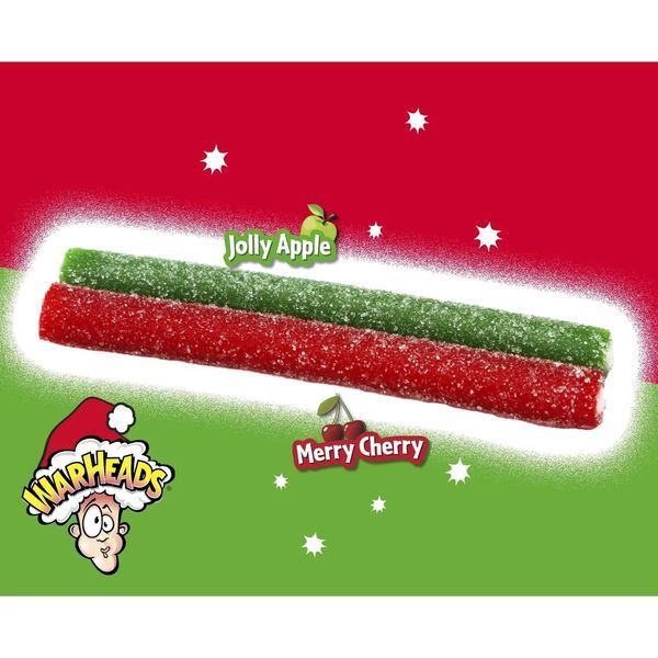Жувальні конфети WARHEADS Ooze Chewz Christmas Ropes, 100г 6084 фото